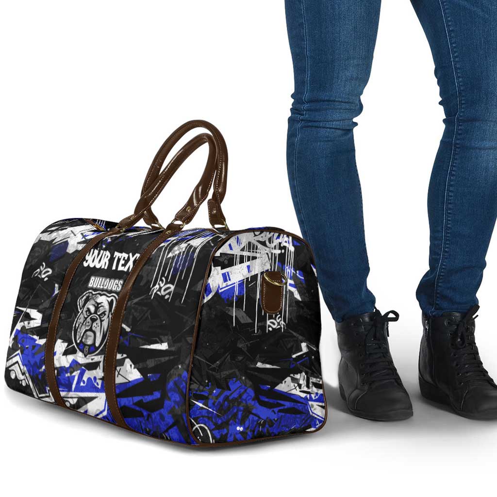 Personalized Canterbury-Bankstown Bulldogs Travel Bag Graffiti Grunge Abstract Urban Street Style Design