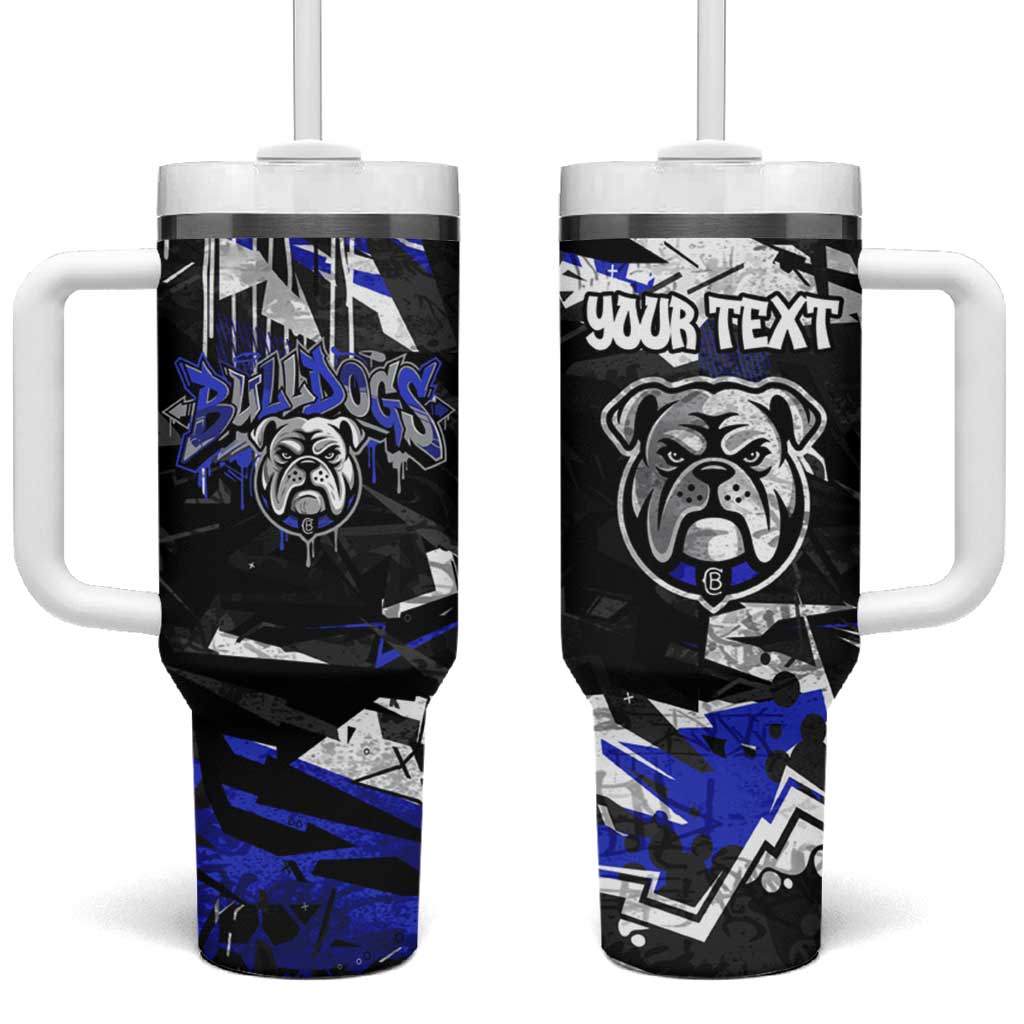 Personalized Canterbury-Bankstown Bulldogs Tumbler With Handle Graffiti Grunge Abstract Urban Street Style Design