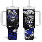 Personalized Canterbury-Bankstown Bulldogs Tumbler With Handle Graffiti Grunge Abstract Urban Street Style Design