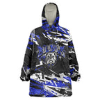 Personalized Canterbury-Bankstown Bulldogs Wearable Blanket Hoodie Graffiti Grunge Abstract Urban Street Style Design