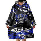 Personalized Canterbury-Bankstown Bulldogs Wearable Blanket Hoodie Graffiti Grunge Abstract Urban Street Style Design