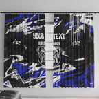 Personalized Canterbury-Bankstown Bulldogs Window Curtain Graffiti Grunge Abstract Urban Street Style Design