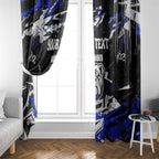 Personalized Canterbury-Bankstown Bulldogs Window Curtain Graffiti Grunge Abstract Urban Street Style Design