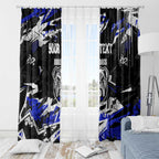 Personalized Canterbury-Bankstown Bulldogs Window Curtain Graffiti Grunge Abstract Urban Street Style Design