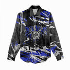 Personalized Canterbury-Bankstown Bulldogs Women Casual Shirt Graffiti Grunge Abstract Urban Street Style Design