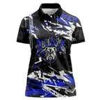 Personalized Canterbury-Bankstown Bulldogs Women Polo Shirt Graffiti Grunge Abstract Urban Street Style Design