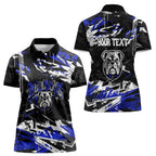 Personalized Canterbury-Bankstown Bulldogs Women Polo Shirt Graffiti Grunge Abstract Urban Street Style Design