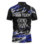 Personalized Canterbury-Bankstown Bulldogs Zipper Polo Shirt Graffiti Grunge Abstract Urban Street Style Design