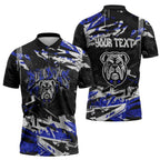 Personalized Canterbury-Bankstown Bulldogs Zipper Polo Shirt Graffiti Grunge Abstract Urban Street Style Design