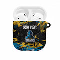 Personalized Gold Coast Titans AirPods Case Graffiti Grunge Abstract Urban Street Style Design
