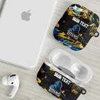 Personalized Gold Coast Titans AirPods Case Graffiti Grunge Abstract Urban Street Style Design