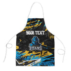 Personalized Gold Coast Titans Apron Graffiti Grunge Abstract Urban Street Style Design