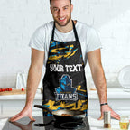 Personalized Gold Coast Titans Apron Graffiti Grunge Abstract Urban Street Style Design
