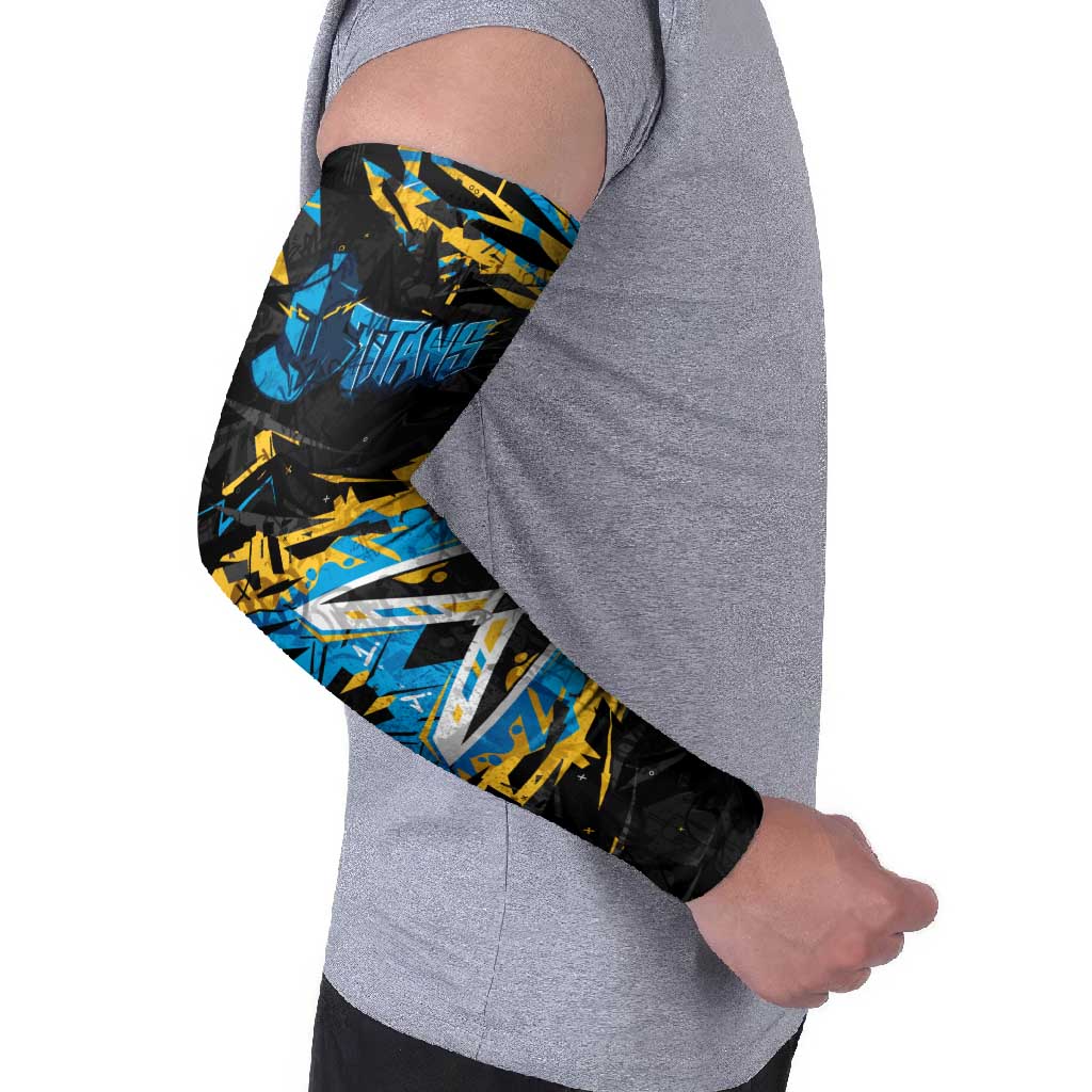 Personalized Gold Coast Titans Arm Sleeves Graffiti Grunge Abstract Urban Street Style Design