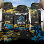 Personalized Gold Coast Titans Back Car Seat Cover Graffiti Grunge Abstract Urban Street Style Design