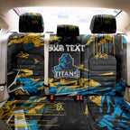 Personalized Gold Coast Titans Back Car Seat Cover Graffiti Grunge Abstract Urban Street Style Design