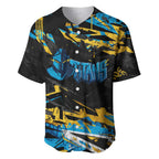 Personalized Gold Coast Titans Baseball Jersey Graffiti Grunge Abstract Urban Street Style Design