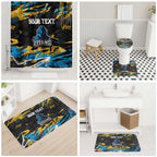 Personalized Gold Coast Titans Bathroom Set Graffiti Grunge Abstract Urban Street Style Design