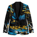 Personalized Gold Coast Titans Blazer Graffiti Grunge Abstract Urban Street Style Design