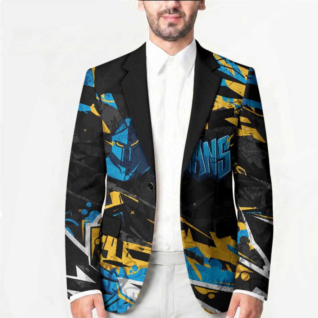 Personalized Gold Coast Titans Blazer Graffiti Grunge Abstract Urban Street Style Design