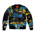 Personalized Gold Coast Titans Bomber Jacket Graffiti Grunge Abstract Urban Street Style Design