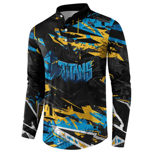 Personalized Gold Coast Titans Button Sweatshirt Graffiti Grunge Abstract Urban Street Style Design