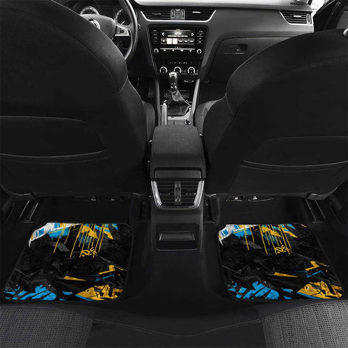 Personalized Gold Coast Titans Car Mats Graffiti Grunge Abstract Urban Street Style Design