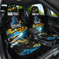Personalized Gold Coast Titans Car Seat Cover Graffiti Grunge Abstract Urban Street Style Design