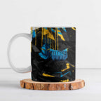 Personalized Gold Coast Titans Ceramic Mug Graffiti Grunge Abstract Urban Street Style Design