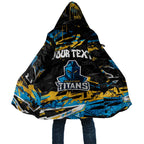 Personalized Gold Coast Titans Cloak Graffiti Grunge Abstract Urban Street Style Design