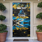 Personalized Gold Coast Titans Door Cover Graffiti Grunge Abstract Urban Street Style Design