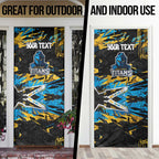Personalized Gold Coast Titans Door Cover Graffiti Grunge Abstract Urban Street Style Design