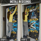 Personalized Gold Coast Titans Door Cover Graffiti Grunge Abstract Urban Street Style Design