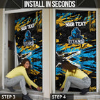 Personalized Gold Coast Titans Door Cover Graffiti Grunge Abstract Urban Street Style Design