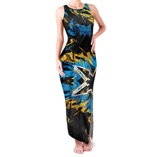 Personalized Gold Coast Titans Family Matching Tank Maxi Dress and Hawaiian Shirt Graffiti Grunge Abstract Urban Street Style Design