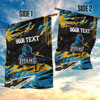 Personalized Gold Coast Titans Garden Flag Graffiti Grunge Abstract Urban Street Style Design
