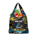 Personalized Gold Coast Titans Grocery Bag Graffiti Grunge Abstract Urban Street Style Design