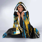 Personalized Gold Coast Titans Hooded Blanket Graffiti Grunge Abstract Urban Street Style Design