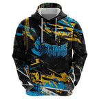 Personalized Gold Coast Titans Hoodie Graffiti Grunge Abstract Urban Street Style Design