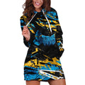 Personalized Gold Coast Titans Hoodie Dress Graffiti Grunge Abstract Urban Street Style Design