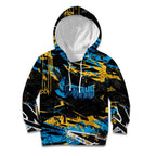 Personalized Gold Coast Titans Kid Hoodie Graffiti Grunge Abstract Urban Street Style Design