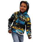 Personalized Gold Coast Titans Kid Hoodie Graffiti Grunge Abstract Urban Street Style Design