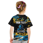 Personalized Gold Coast Titans Kid T Shirt Graffiti Grunge Abstract Urban Street Style Design
