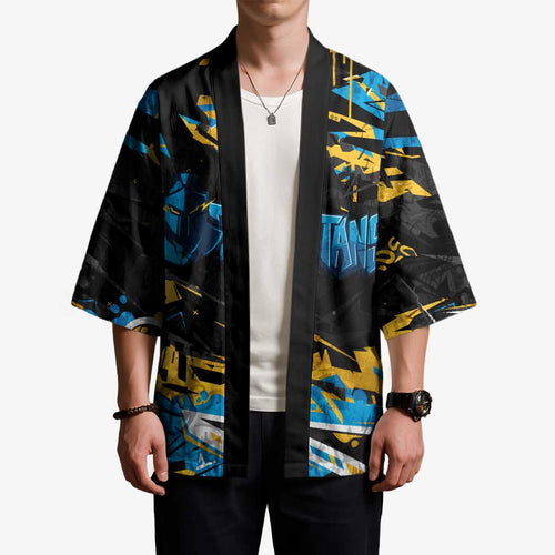 Personalized Gold Coast Titans Kimono Graffiti Grunge Abstract Urban Street Style Design