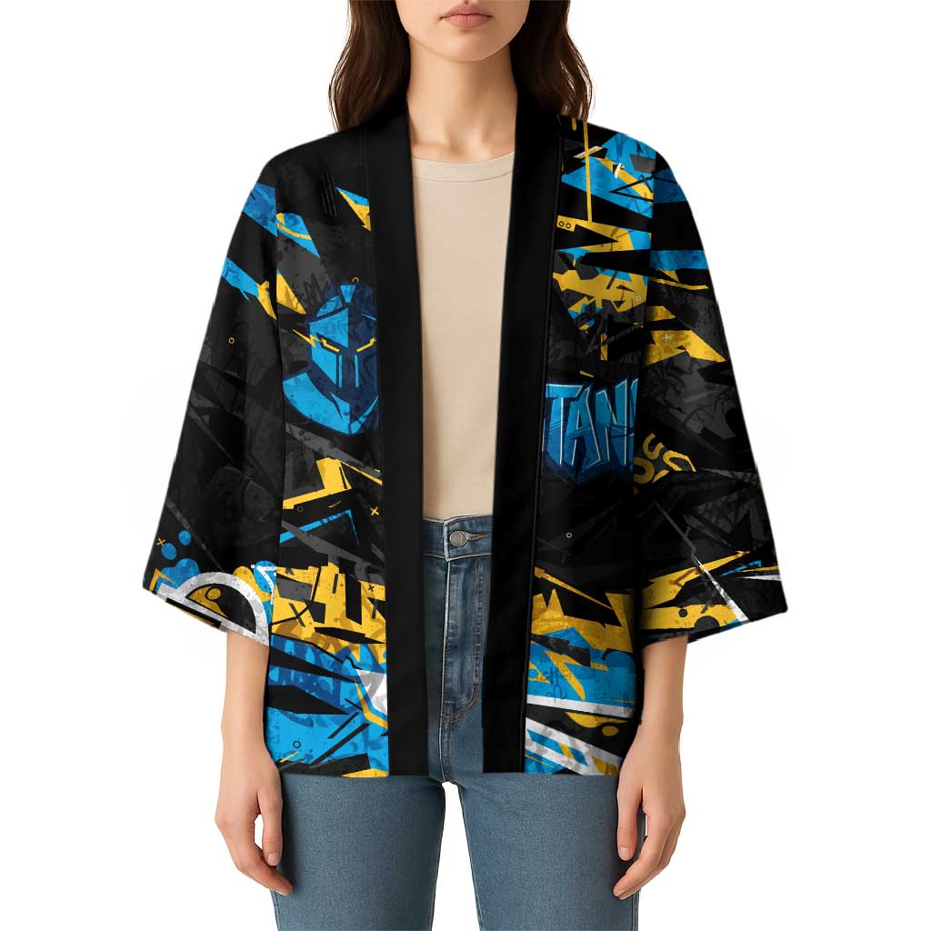 Personalized Gold Coast Titans Kimono Graffiti Grunge Abstract Urban Street Style Design
