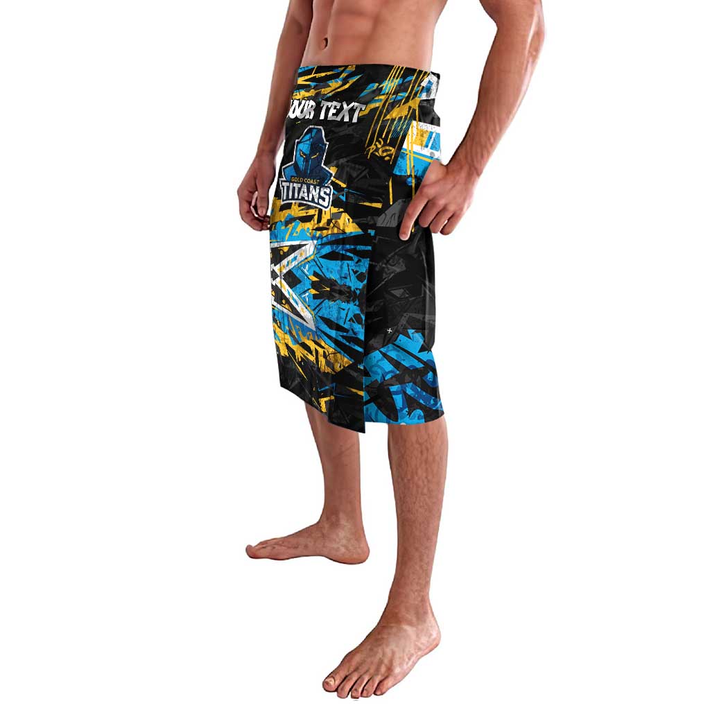 Personalized Gold Coast Titans Lavalava Graffiti Grunge Abstract Urban Street Style Design