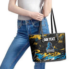 Personalized Gold Coast Titans Leather Tote Bag Graffiti Grunge Abstract Urban Street Style Design