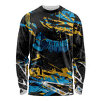 Personalized Gold Coast Titans Long Sleeve Shirt Graffiti Grunge Abstract Urban Street Style Design