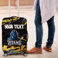 Personalized Gold Coast Titans Luggage Cover Graffiti Grunge Abstract Urban Street Style Design