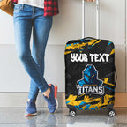 Personalized Gold Coast Titans Luggage Cover Graffiti Grunge Abstract Urban Street Style Design